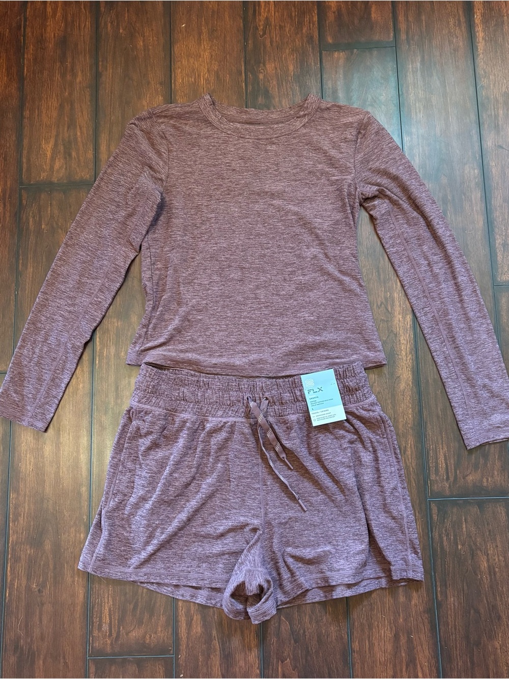 FLX Travel & Leisure Matching Lounge Set - Size Large (Top & Shorts)